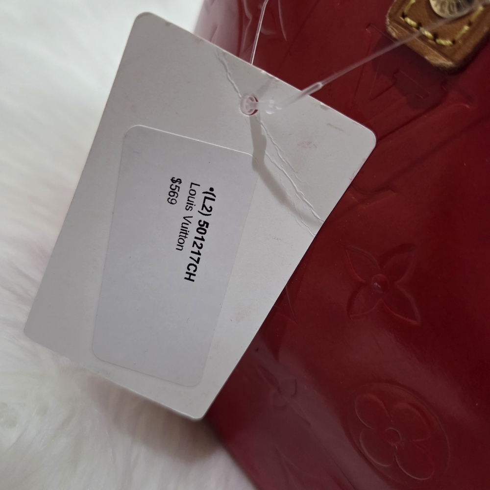 Louis Vuitton Red Monogram Patent Leather Handbag - Picture 3 of 6
